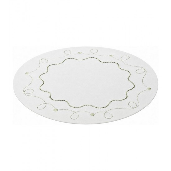 Lugar Americano 38cm Fluir Branco e Verde PVC